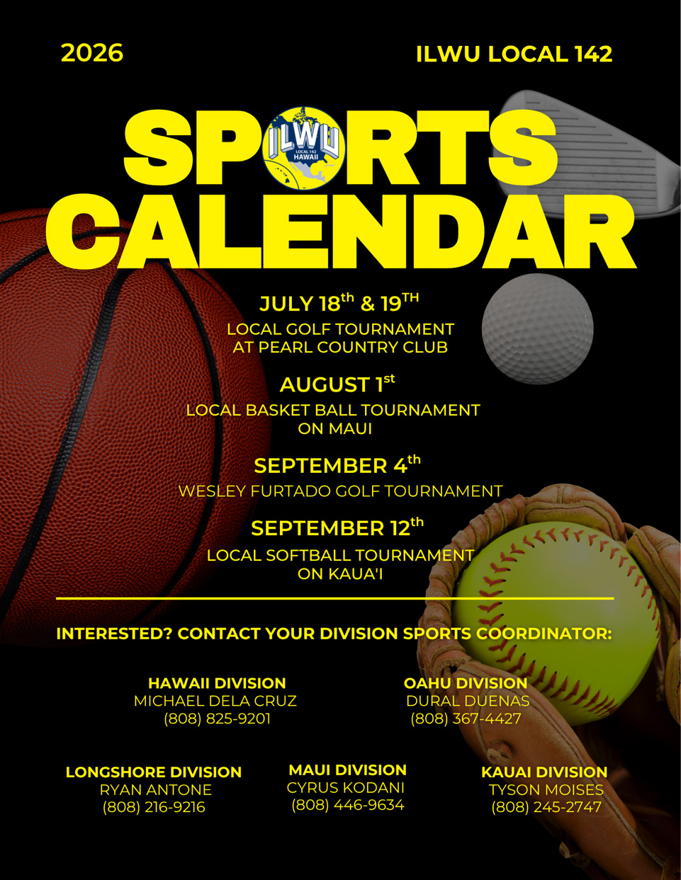 2025 Sports Calendar