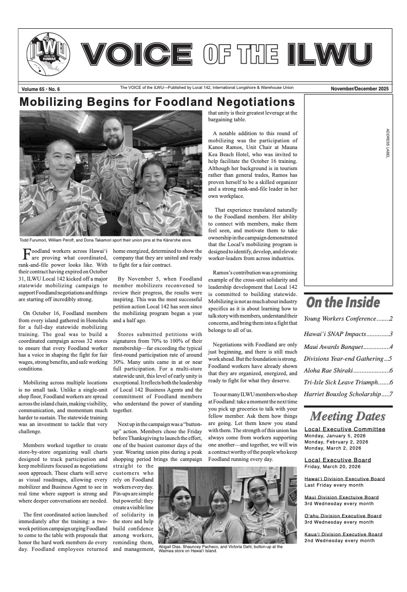 November / December 2025