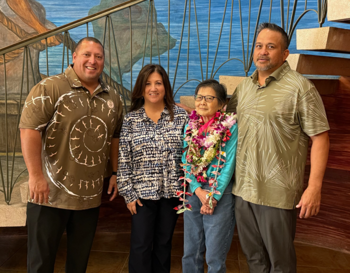 Rae Shiraki, longtime Librarian Archivist for ILWU Local 142, in the union library and archives in Hawaiʻi.